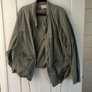 Cropped cargo jacket
